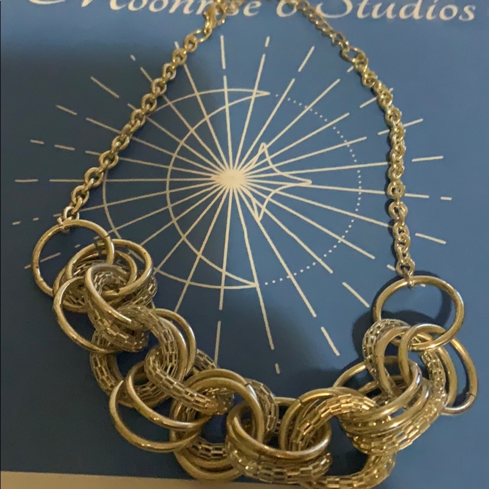 Costume jewelry silver necklace